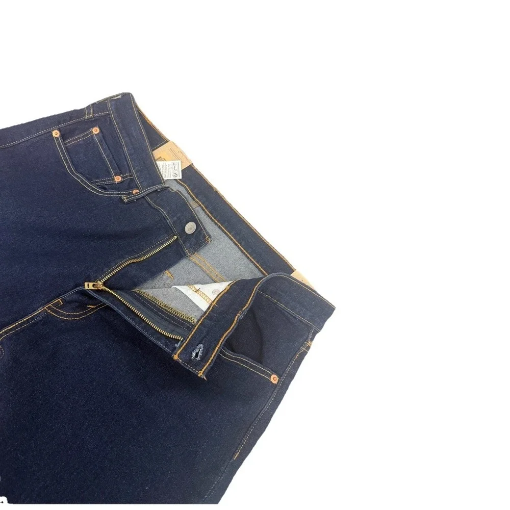 Levis‎ 502 Men's Taper Jeans Stretch Blue Dark Wash Denim 36x30 Work Cowboy New